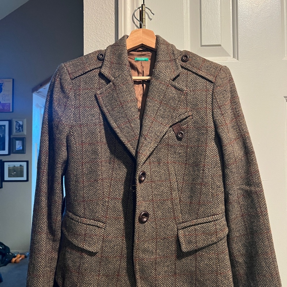 Colors de Benetton Brown Herringbone Blazer